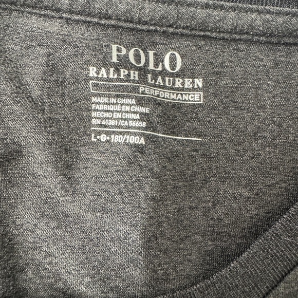 Polo Ralph Lauren Performance Dark Gray T-Shirt Men’s Large Short Sleeve - Picture 3 of 3